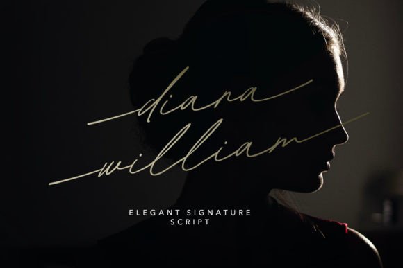 Diana William: Authentic Handwritten Script for Your Brand
